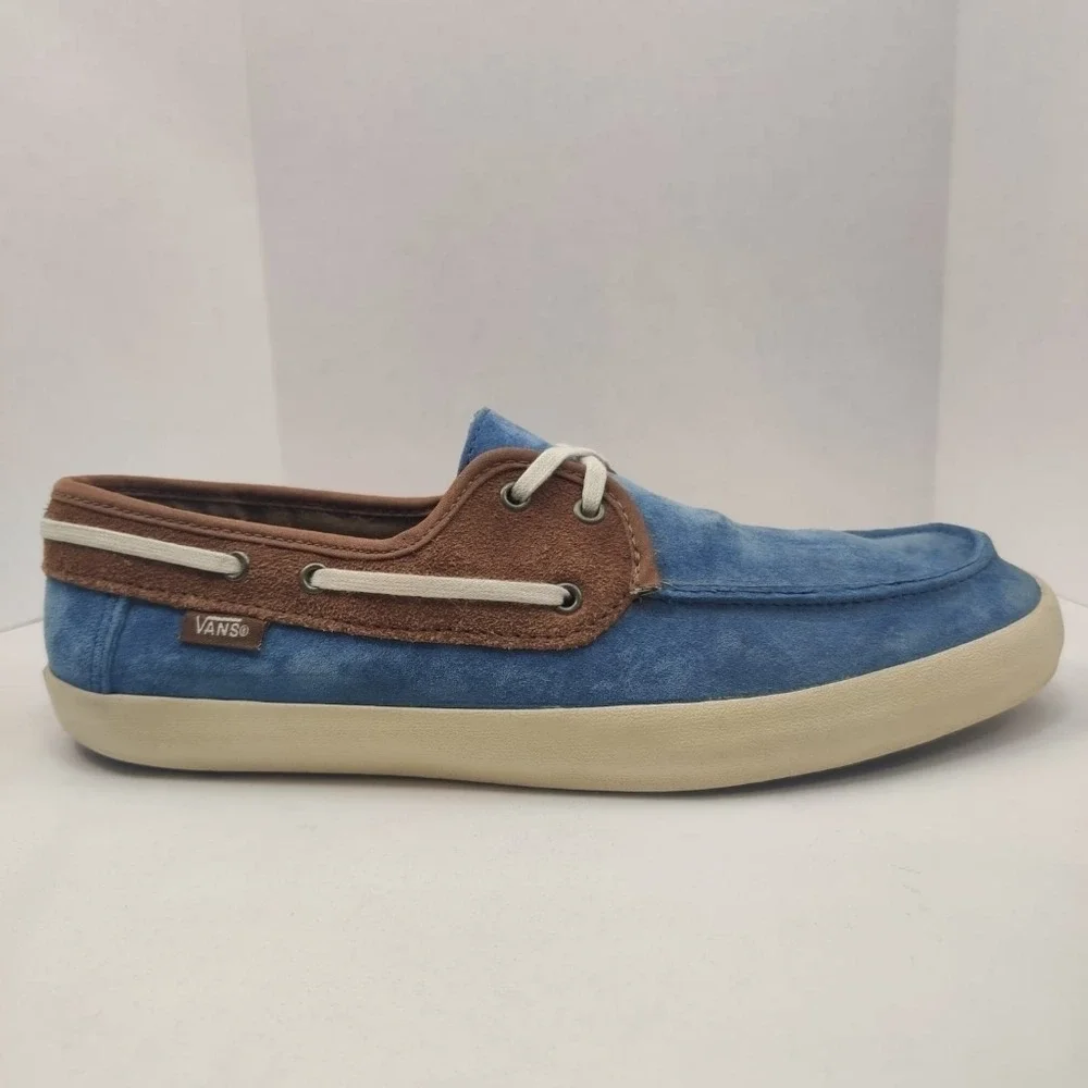 VANS Chauffeur 2.0 Boat Shoes Suede Two Tone Men's 7.5 Preppy Nautical Surf Line